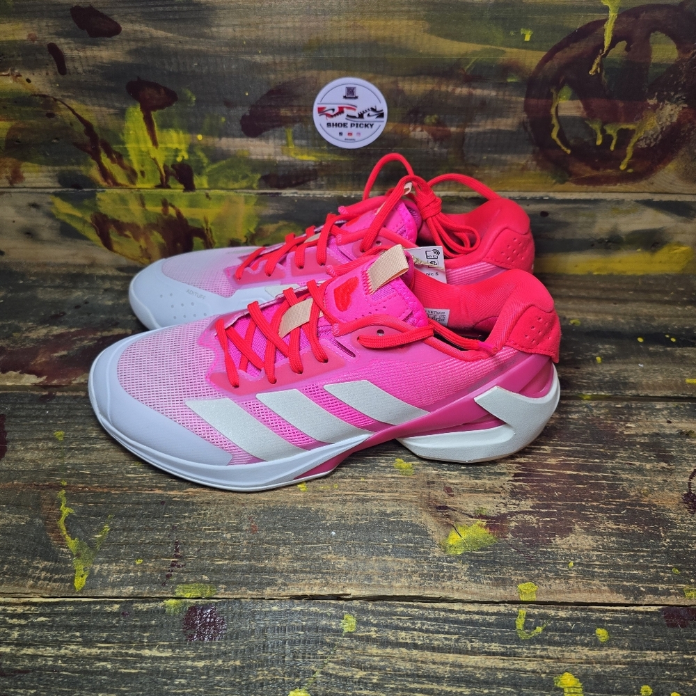 adidas adizero Ubersonic 5 Women's Tennis Shoes IH9936 Hot Pink White SIZE 8 New - Picture 3 of 8